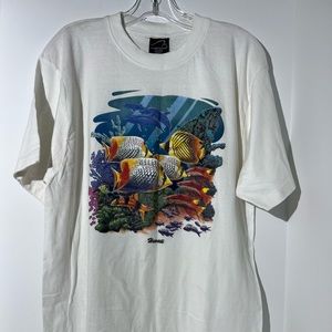 Vintage Hawaii colorful fish shirt‎ size Large